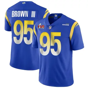 Nike Bobby Brown III Men's Limited Los Angeles Rams Royal Alternate Vapor Untouchable Super Bowl LVI Bound Jersey