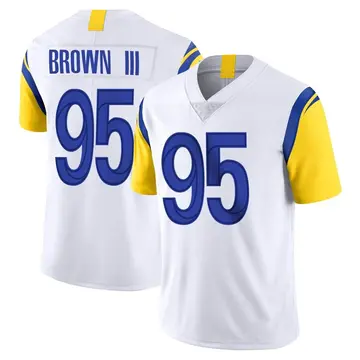Nike Bobby Brown III Men's Limited Los Angeles Rams White Vapor Untouchable Jersey