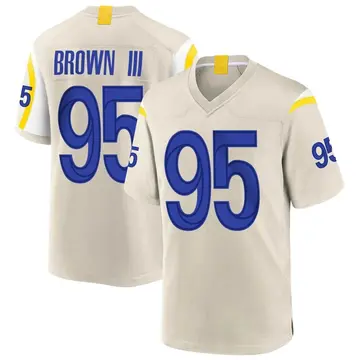 Nike Bobby Brown III Youth Game Los Angeles Rams Bone Jersey