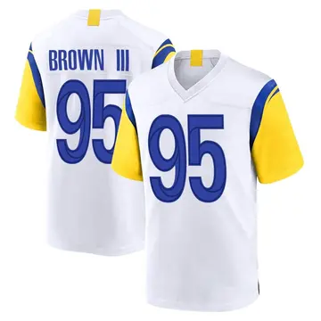 Nike Bobby Brown III Youth Game Los Angeles Rams White Jersey