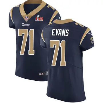 Nike Bobby Evans Men's Elite Los Angeles Rams Navy Team Color Vapor Untouchable Super Bowl LVI Bound Jersey
