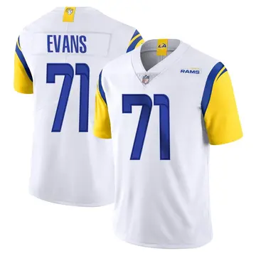 Nike Bobby Evans Men's Limited Los Angeles Rams White Vapor Untouchable Jersey