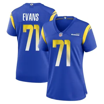 Nike Bobby Evans Women's Game Los Angeles Rams Royal Alternate Jersey