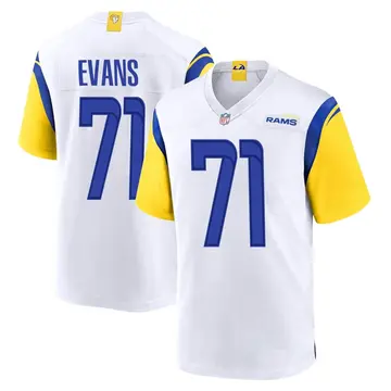 Nike Bobby Evans Youth Game Los Angeles Rams White Jersey