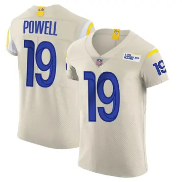 Nike Brandon Powell Men's Elite Los Angeles Rams Bone Vapor Jersey