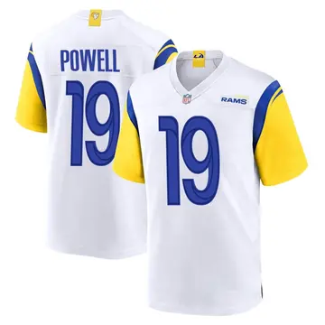 Nike Brandon Powell Men's Game Los Angeles Rams White Jersey