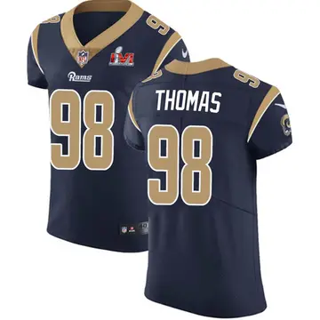 Nike Brayden Thomas Men's Elite Los Angeles Rams Navy Team Color Vapor Untouchable Super Bowl LVI Bound Jersey