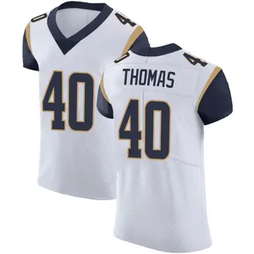 Nike Brayden Thomas Men's Elite Los Angeles Rams White Vapor Untouchable Jersey