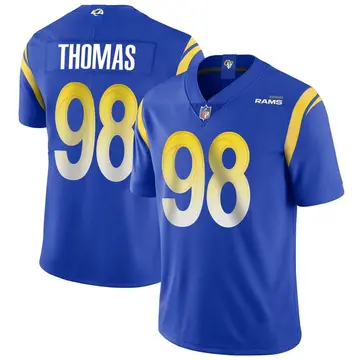 Nike Brayden Thomas Men's Limited Los Angeles Rams Royal Alternate Vapor Untouchable Jersey