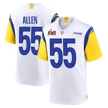 Nike Brian Allen Men's Game Los Angeles Rams White Super Bowl LVI Bound Jersey