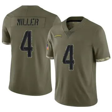 Nike Brock Miller Men's Limited Los Angeles Rams Olive 2022 Salute To Service Jersey