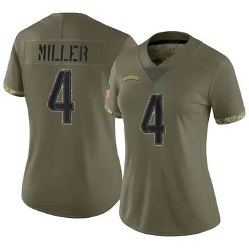 Nike Brock Miller Women's Limited Los Angeles Rams Olive 2022 Salute To Service Jersey