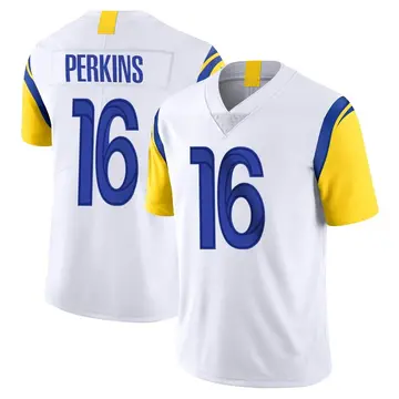 Nike Bryce Perkins Men's Limited Los Angeles Rams White Vapor Untouchable Jersey