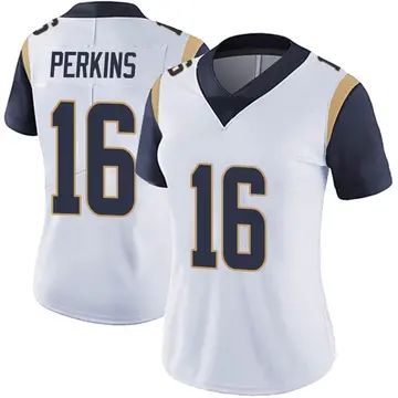 Nike Bryce Perkins Women's Limited Los Angeles Rams White Vapor Untouchable Jersey