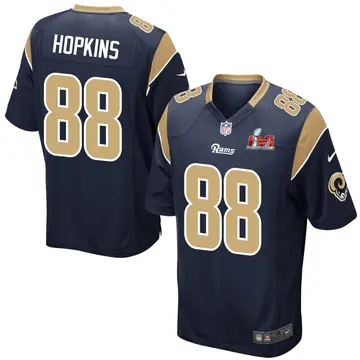 Nike Brycen Hopkins Youth Game Los Angeles Rams Navy Team Color Super Bowl LVI Bound Jersey