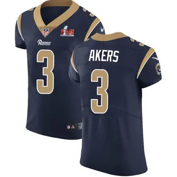 Nike Cam Akers Men's Elite Los Angeles Rams Navy Team Color Vapor Untouchable Super Bowl LVI Bound Jersey