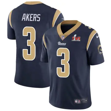 Nike Cam Akers Men's Limited Los Angeles Rams Navy Team Color Vapor Untouchable Super Bowl LVI Bound Jersey