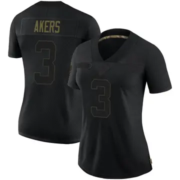 Nike Cam Akers Women's Limited Los Angeles Rams Black 2020 Salute To Service Jersey
