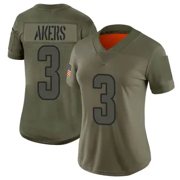 Nike Cam Akers Women's Limited Los Angeles Rams Camo 2019 Salute to Service Jersey
