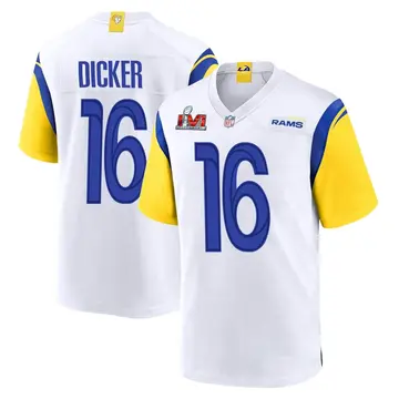 Nike Cameron Dicker Youth Game Los Angeles Rams White Super Bowl LVI Bound Jersey