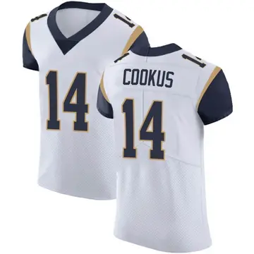 Nike Case Cookus Men's Elite Los Angeles Rams White Vapor Untouchable Jersey