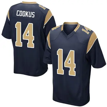 Nike Case Cookus Men's Game Los Angeles Rams Navy Team Color Jersey