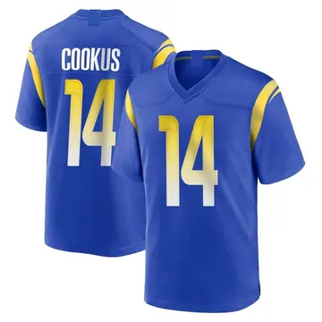 Nike Case Cookus Men's Game Los Angeles Rams Royal Alternate Jersey