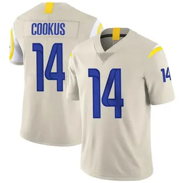 Nike Case Cookus Men's Limited Los Angeles Rams Bone Vapor Jersey