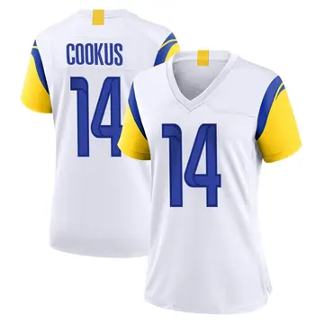 Nike Case Cookus Women's Game Los Angeles Rams White Jersey