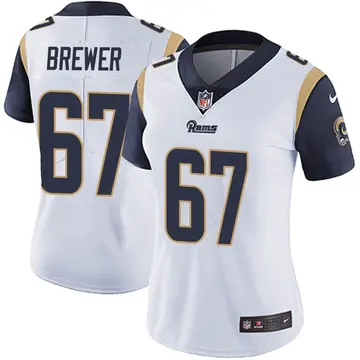 Nike Chandler Brewer Women's Limited Los Angeles Rams White Vapor Untouchable Jersey