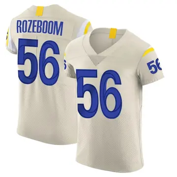 Nike Christian Rozeboom Men's Elite Los Angeles Rams Bone Vapor Jersey