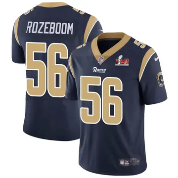Nike Christian Rozeboom Youth Limited Los Angeles Rams Navy Team Color Vapor Untouchable Super Bowl LVI Bound Jersey