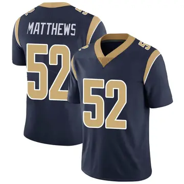 Nike Clay Matthews Youth Limited Los Angeles Rams Navy Team Color Vapor Untouchable Jersey