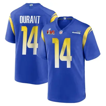 Nike Cobie Durant Men's Game Los Angeles Rams Royal Alternate Super Bowl LVI Bound Jersey