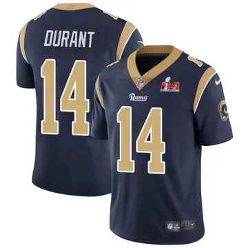 Nike Cobie Durant Men's Limited Los Angeles Rams Navy Team Color Vapor Untouchable Super Bowl LVI Bound Jersey