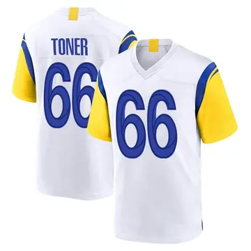 Nike Cole Toner Men's Game Los Angeles Rams White Jersey