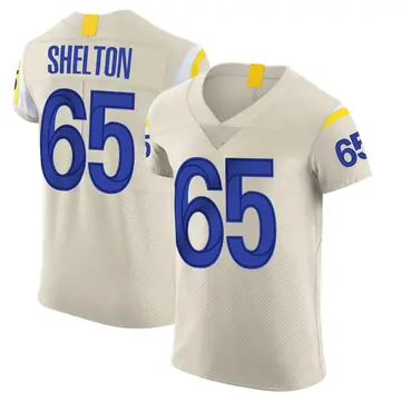 Nike Coleman Shelton Men's Elite Los Angeles Rams Bone Vapor Jersey