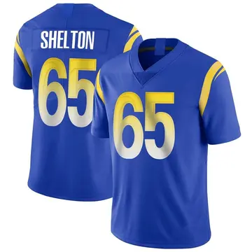 Nike Coleman Shelton Men's Limited Los Angeles Rams Royal Alternate Vapor Untouchable Jersey