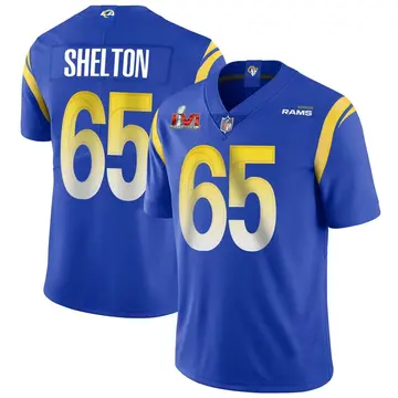 Nike Coleman Shelton Men's Limited Los Angeles Rams Royal Alternate Vapor Untouchable Super Bowl LVI Bound Jersey
