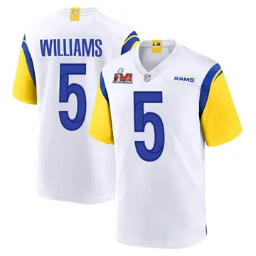 Nike Darius Williams Men's Game Los Angeles Rams White Super Bowl LVI Bound Jersey