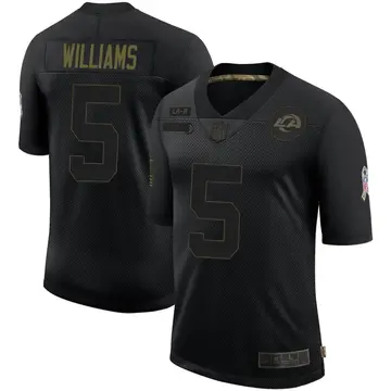 Nike Darius Williams Men's Limited Los Angeles Rams Black 2020 Salute To Service Jersey