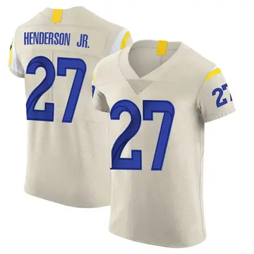 Nike Darrell Henderson Jr. Men's Elite Los Angeles Rams Bone Vapor Jersey