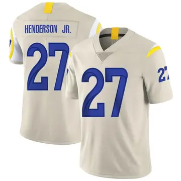 Nike Darrell Henderson Jr. Men's Limited Los Angeles Rams Bone Vapor Jersey
