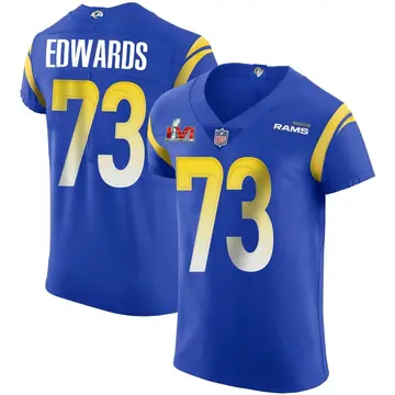 Nike David Edwards Men's Elite Los Angeles Rams Royal Alternate Vapor Untouchable Super Bowl LVI Bound Jersey