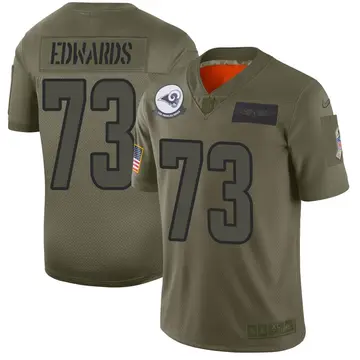 Nike David Edwards Men's Limited Los Angeles Rams Camo 2019 Salute to Service Jersey