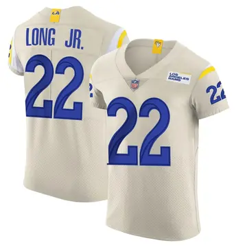 Nike David Long Jr. Men's Elite Los Angeles Rams Bone Vapor Jersey