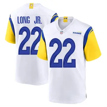 Nike David Long Jr. Men's Game Los Angeles Rams White Jersey