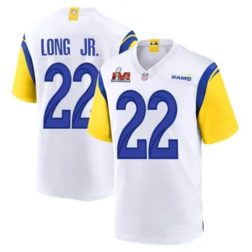 Nike David Long Jr. Men's Game Los Angeles Rams White Super Bowl LVI Bound Jersey