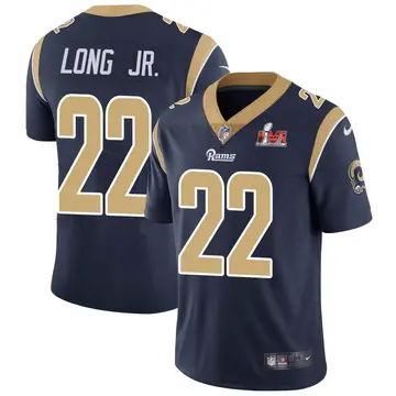 Nike David Long Jr. Men's Limited Los Angeles Rams Navy Team Color Vapor Untouchable Super Bowl LVI Bound Jersey