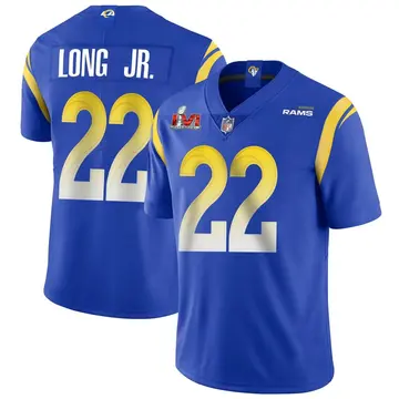 Nike David Long Jr. Men's Limited Los Angeles Rams Royal Alternate Vapor Untouchable Super Bowl LVI Bound Jersey